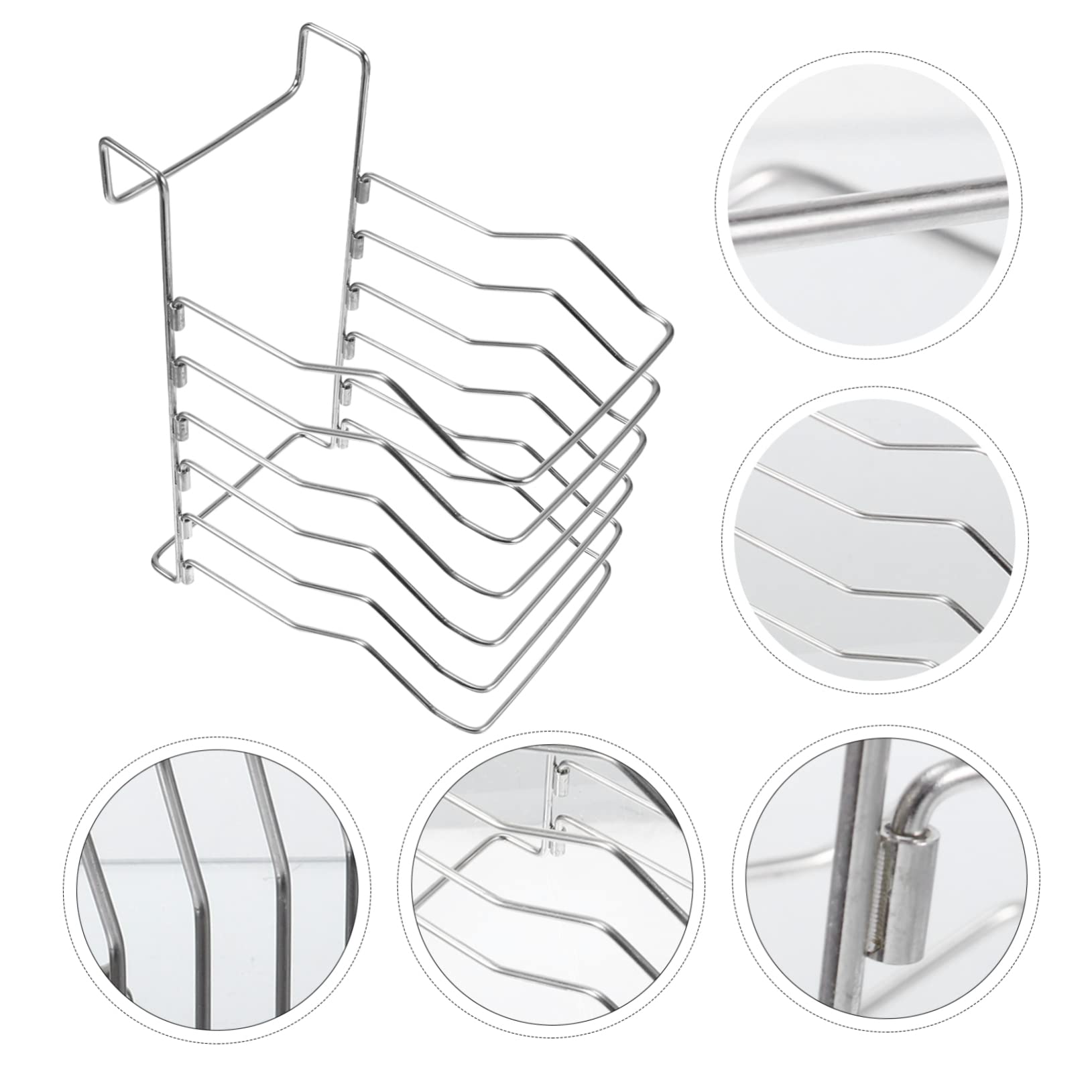 Supporto per bistecca in Acciaio Inossidabile 304, Portabistecca Separatore, Cremagliera Smontabile, 5 Pezzi, Facile da Riporre