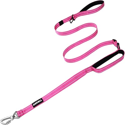 Miniatura 12 de AUBELL Correa táctica para perro resistente, de 4-6 pies, reflectante, fuerte, sin tirones, elástica para perros medianos y grandes con cómoda asa
