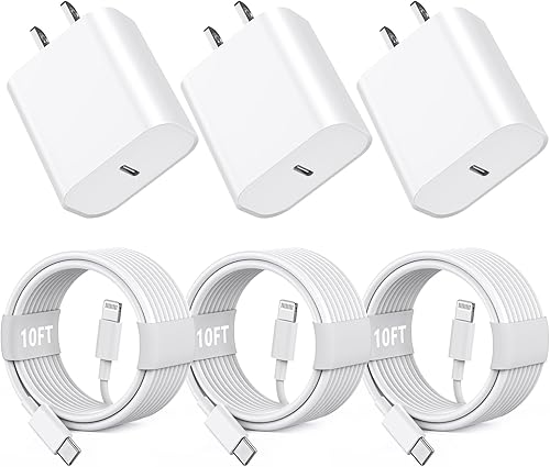 Cargador rápido para iPhone 14, 13, 12, 11, [certificado Apple MFi] Cargador rápido USB C de 20 W con cable de sincronización de datos de carga