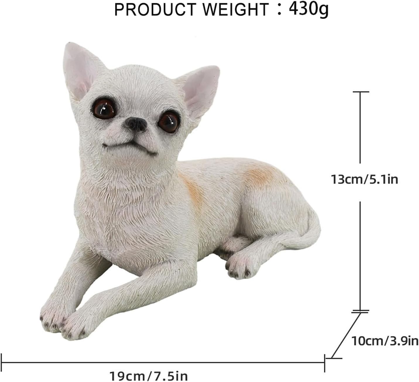 Fajne posągi ogrodowe dla psa chihuahua, dekoracja na zewnątrz, kreatywne krasnale ogrodowe z żywicy, śmieszne posągi psa na patio, trawnik, dekoracja podwórka, prezent na parapetówkę do ogrodu