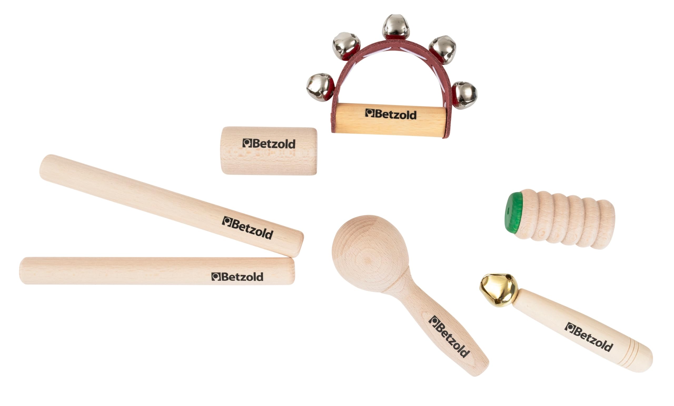 Betzold Rhythmik-Set Krippe 6-teilig – Percussion-Set aus Holz