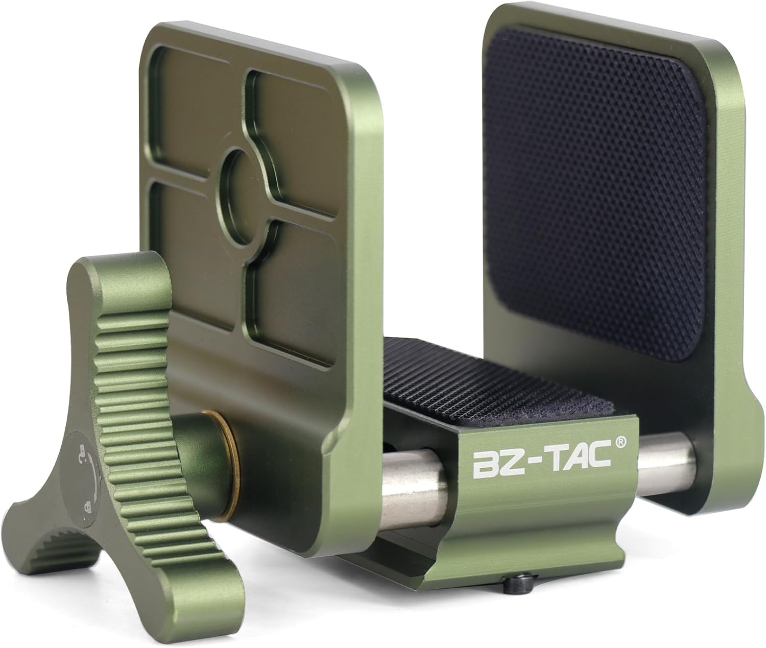 Tactical Gun Rifle Clamp Shooting Tripod Rest, Aluminum Tripod Mount Head with 1/4" & 3/8" Screw Holes, Universal 2 in 1 Clamp, Multifunction Clamp for Shooting Target, Range and Outdoors