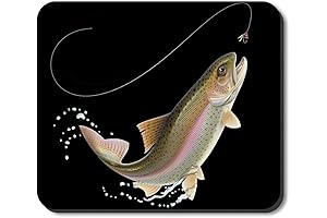 Fishing Mouse Pad Depicts Leaping Rainbow Trout