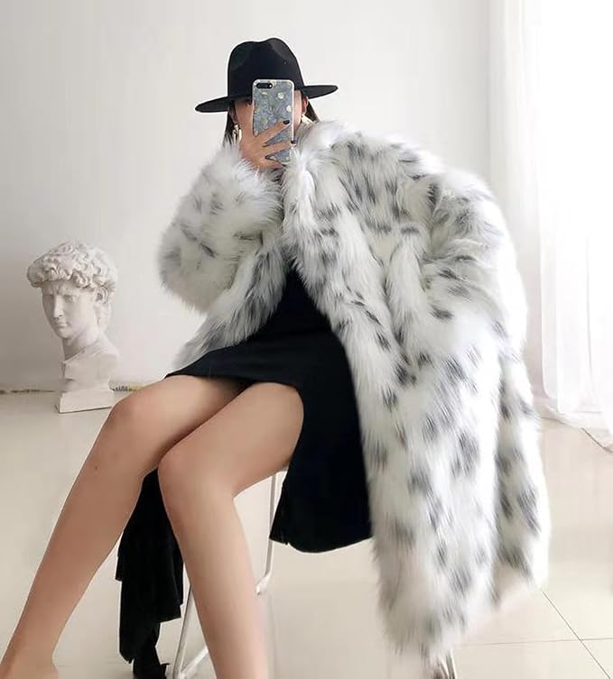 Dames Jas Jassen Lichtgewicht UK Dames Winter Casual Luipaard Print Lange Mouw Revers Halflange Losse Faux Jas Plus Size Bovenkleding Vrouwen, Geel, L