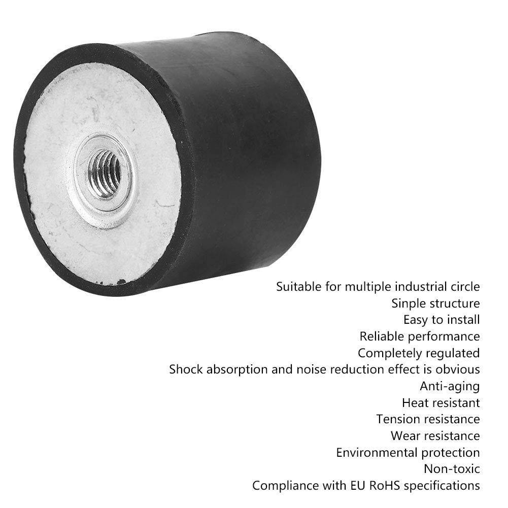 4pcs M8 M10 Rubber Mounts Shock Absorbers, Anti Vibration Silentblock Car Boat Bobbins Rubber Mounts Shock Absorbers Vibration Isolator Mounts Damper for Air Compressors etc.