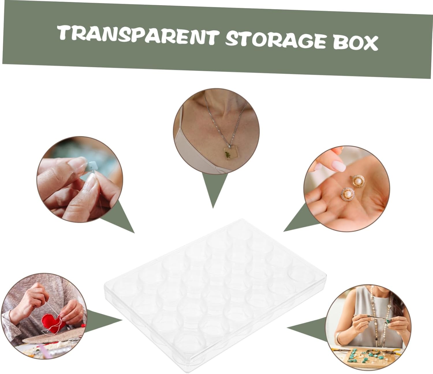 CORHAD Small Jewelry Organizer Boxes Bead Storage Box Jewelry Holder Organizer Easy Access