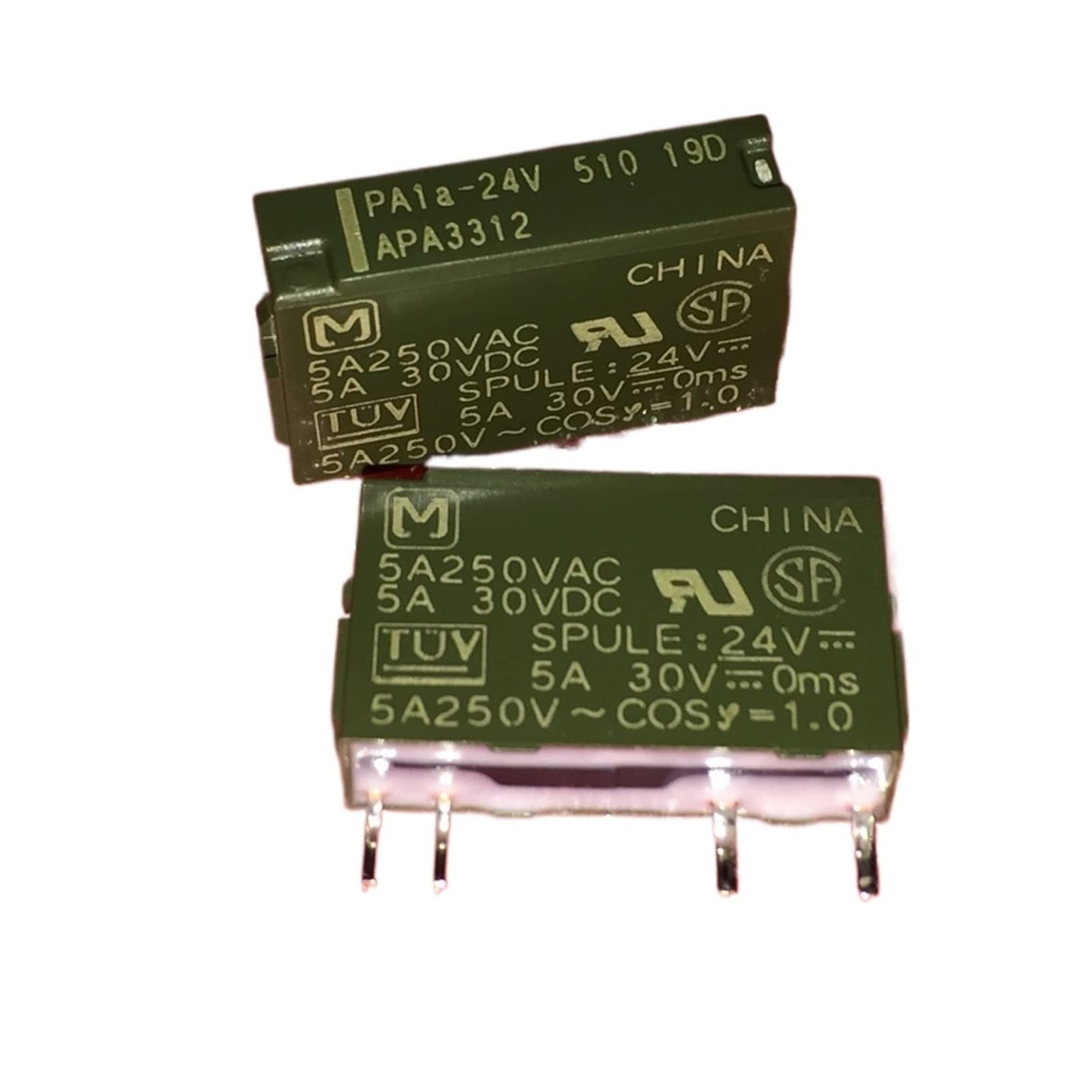 AQHYEBNSR Relay 20pcs PA1a-24V APA3312 PA1a-24VDC 5A 250VDC 4PIN