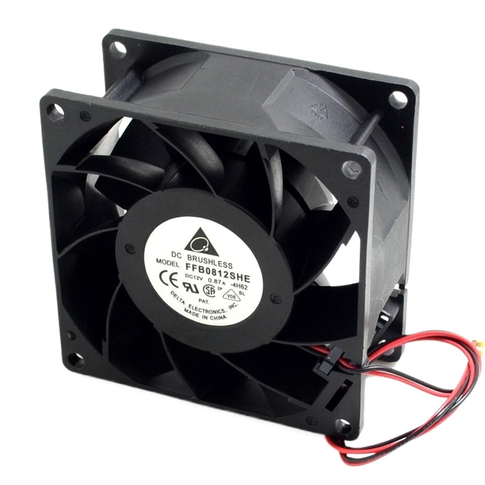 FFB0812SHE 12V 0.87A 8cm 80mm 8038 ventilateur de refroidissement à double roulement à billes 80 * 80 * 38mm (Color : 4 Lines)