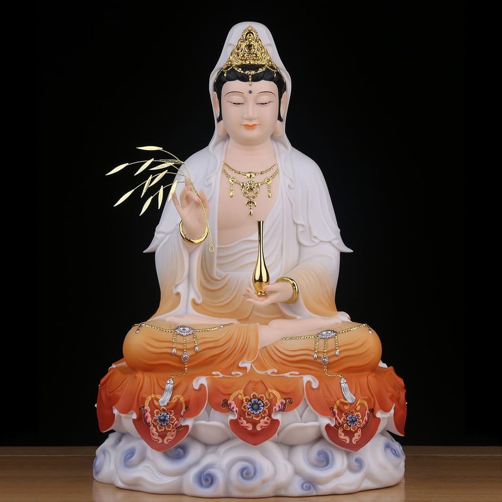 Statua Buddy do wnętrz kult do domu żywica posąg buddy ozdoby biuro salon zen buddyjski przedpokój dwór Guanyin ozdoby medytacyjna statua buddy rzeźba