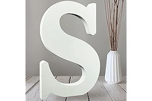 AOCEAN 10 Inch White Big Wood Letters for Wall Decor