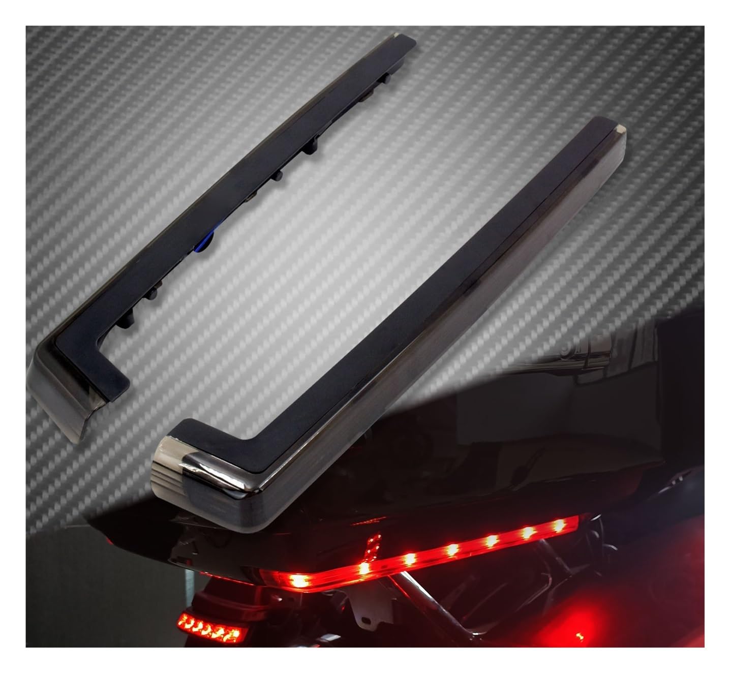 Moto Luce freno posteriore Moto Rosso/Fumo Tour Pak Pack Accento Pannello Laterale Luce Per Ha&rley Touring FLHR FLHX Per Per Road King Street Road Per Per Glide 2006-Up