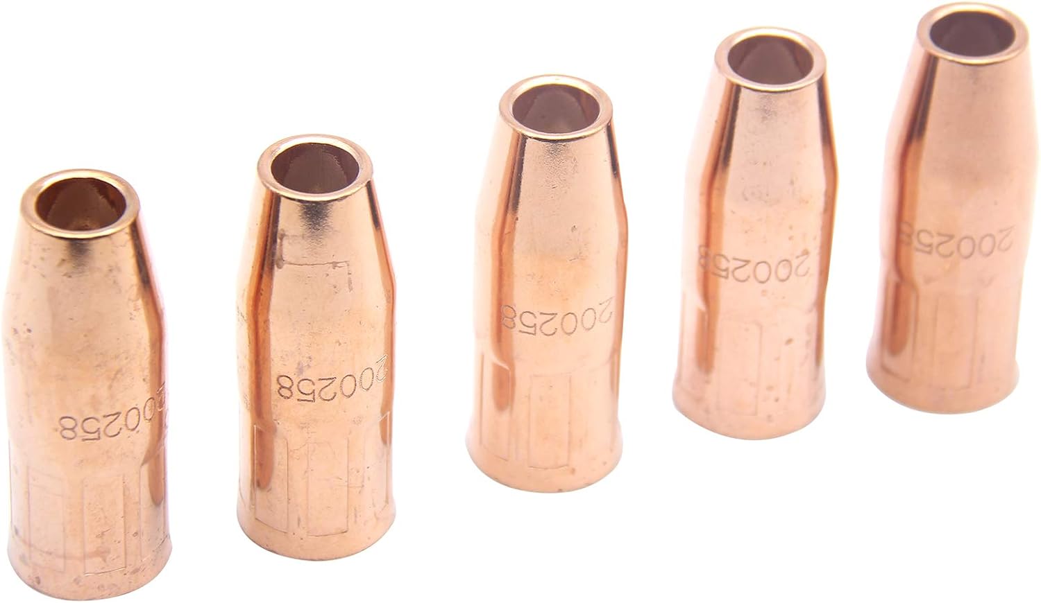 Gas Nozzle Tip Copper 200-258 200258 1/2 Inch Orifice Flush Tip for MIG Welding Guns (5Pcs)