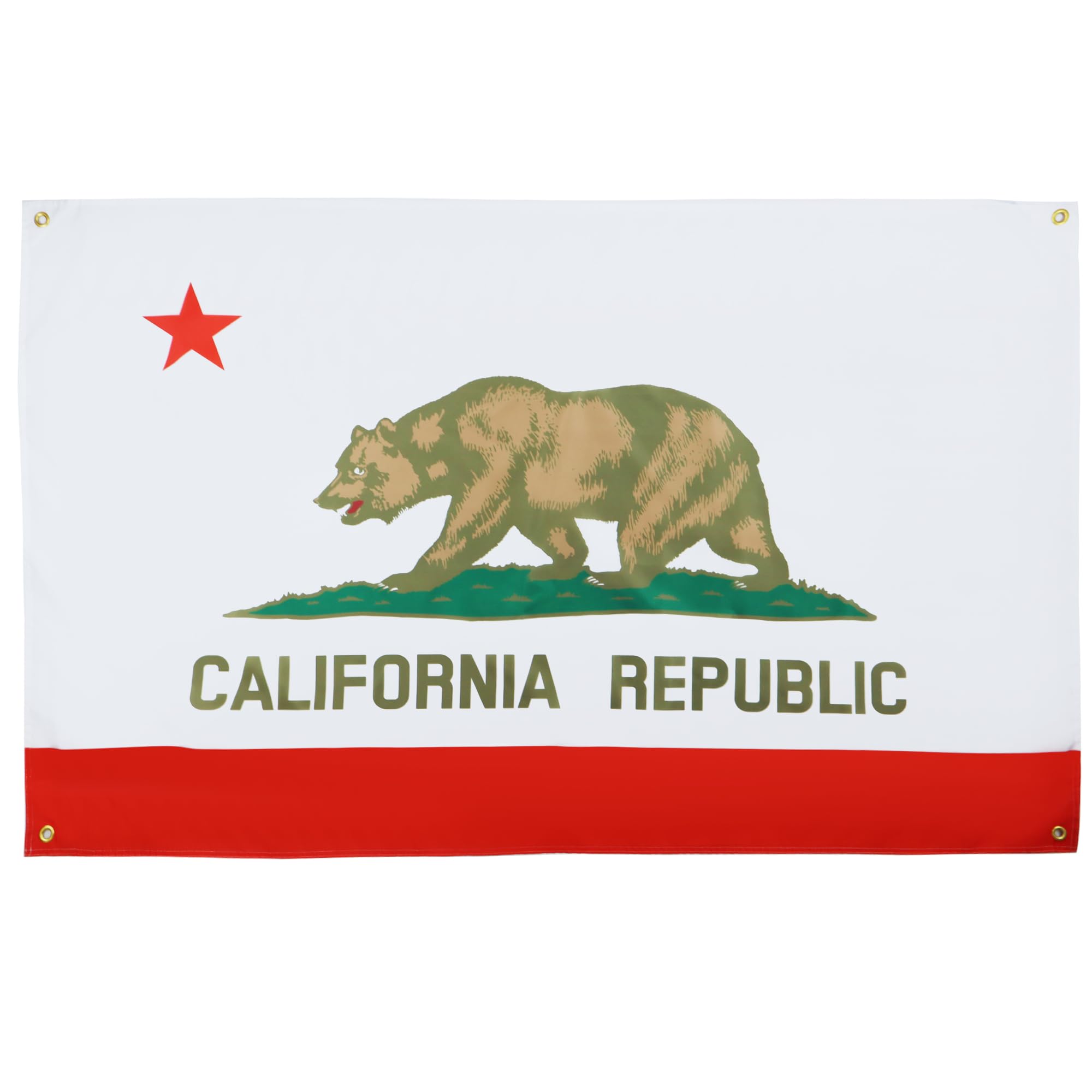AZ FLAG California Flag 150 x 90 cm with 4 Eyelets for Balcony or Wall, 1 Pièce
