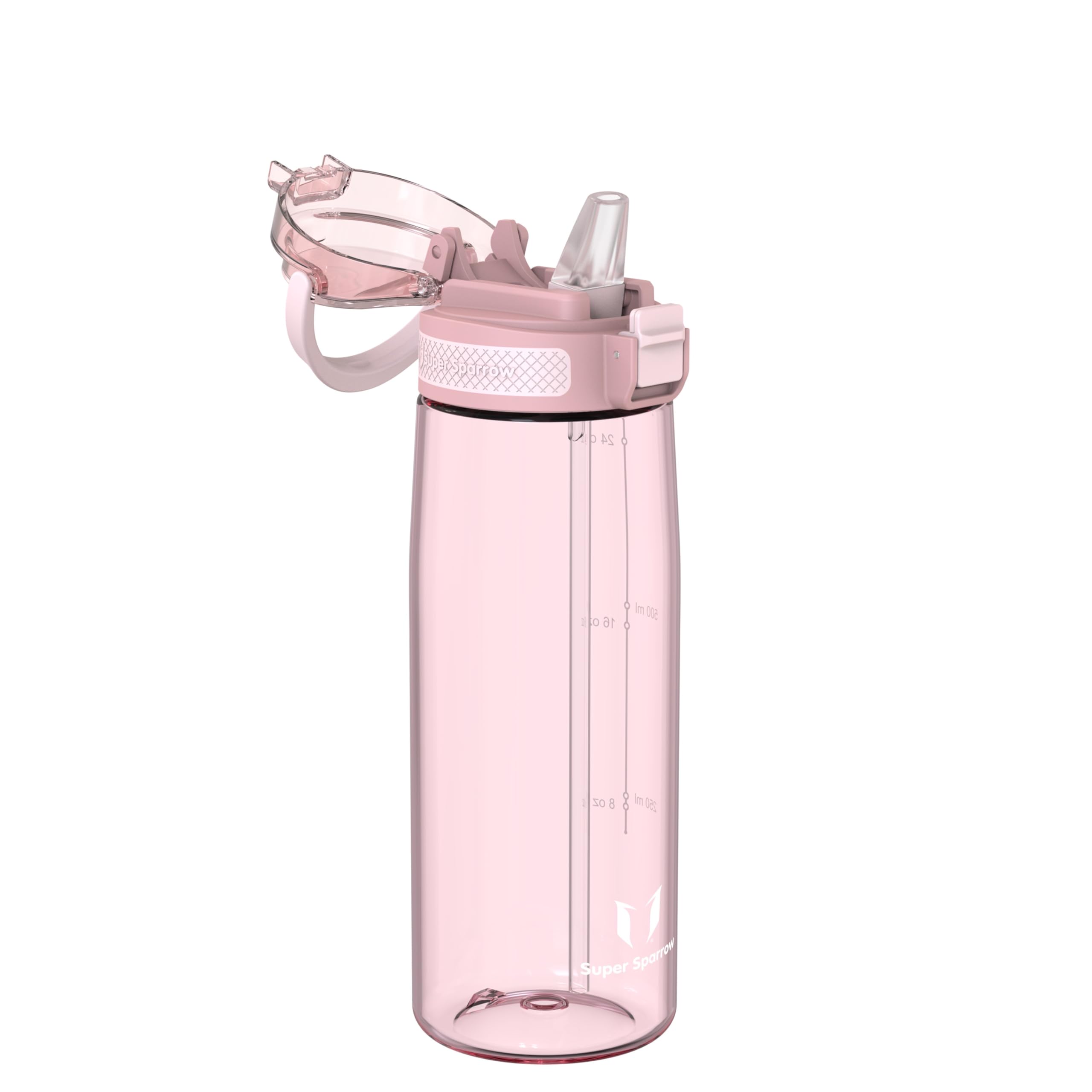 Super Sparrow Borraccia - TouchSip Sportiva Bottiglia - 500ml/750ml/1L - Tritan Senza BPA, a Prova di Perdite - Borracce con Cannuccia Ideale per Scuola e Sport