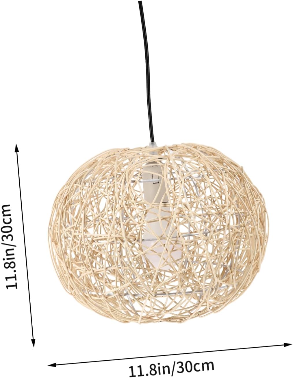 Bamboo Woven Ceiling Lamp Cover Rattan Chandelier Light Fixture Decorative Hanging Lanterns