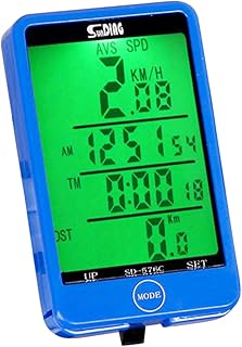 INOOMP Waterproof Computer Bike Odometer Display Wireless Cycling Blue for Odometer with Road Stopwatch Lcd Speedometer Mtb Computer Bike Bikes Bikes Bike Speedometer