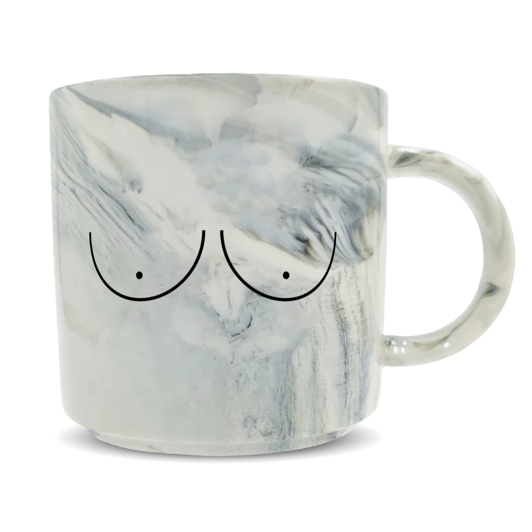Hippowarehouse Boobs Print Printed Mug Various Colour Options Ceramic Cup Kitchenware 11oz