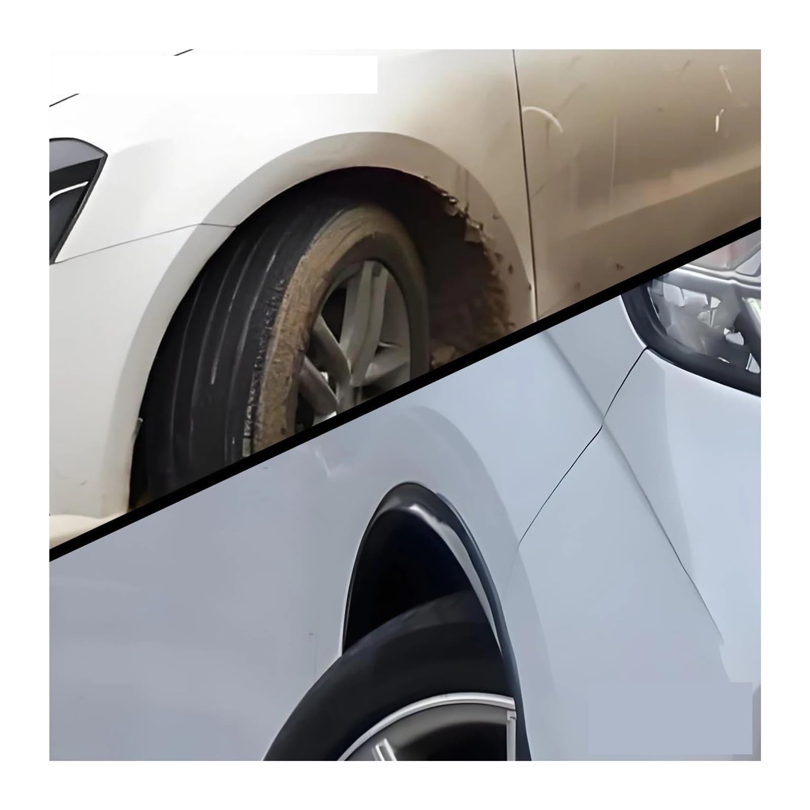 Auto Passaruota Per BMW Serie 1 3 4 5 7 X1 X3 X4 X5 X6 Passaruota Sopracciglia Parafango Parafanghi Flares Adesivi 29'' 73cm(Glossy Black)