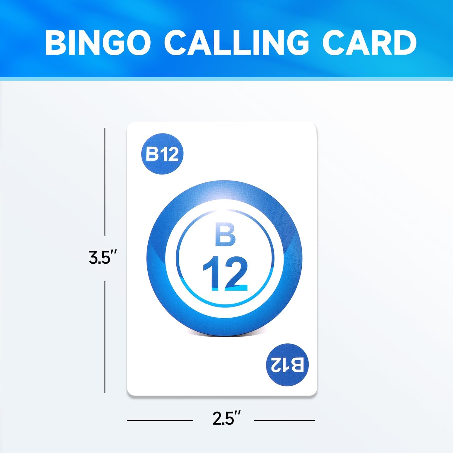 GSE Games & Sports Expert Reusable Bingo Calling Cards with Plastic Coated, 3.5"x2.5" Poker Size Bingo Game Cards Deck