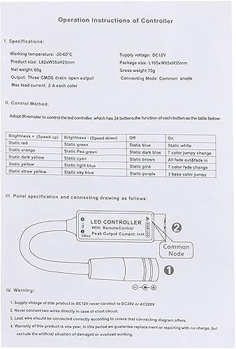 Miniatura 17 de VIPMOON Controlador LED remoto inalámbrico RF de 17 teclas DC 5V/12V/24V 12A Mini controlador RGB de 4 pines para 5050 3528 5630 luces de tira LED