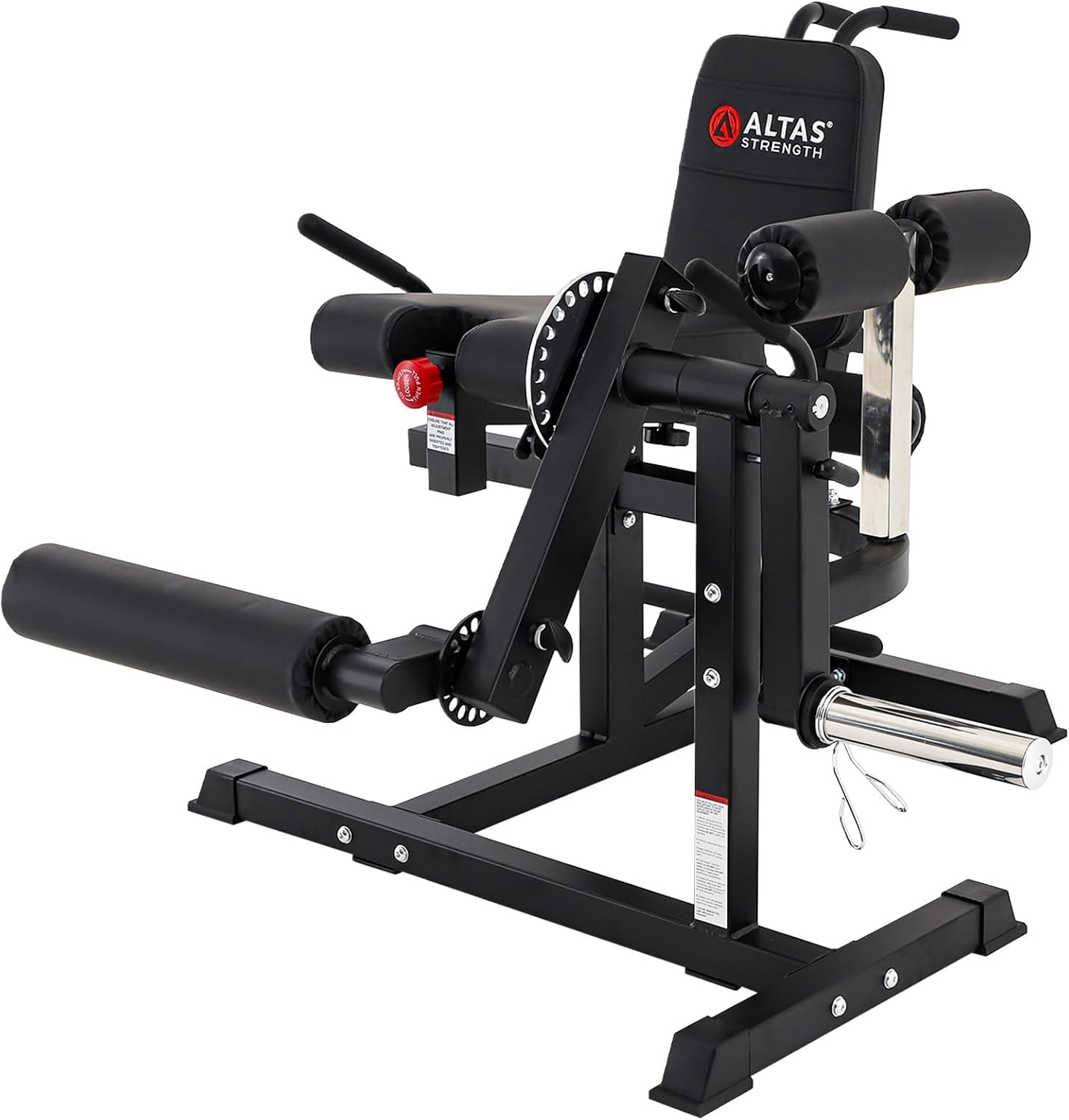 Altas Strength 3036 Adjustable Utility Bench, side view with weight plate holder