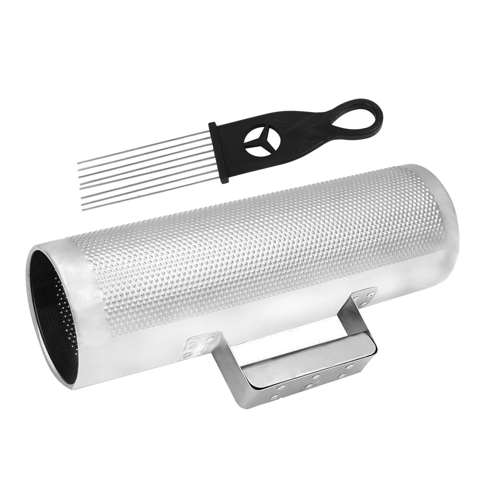 Aluminium-Percussion-Guiro-Shaker, Metall-Guiro-Musikinstrument für die frühe Bildung von Kindern, leichter handgehaltener Rhythmusgeber mit Schabebürste für Musikunterricht und