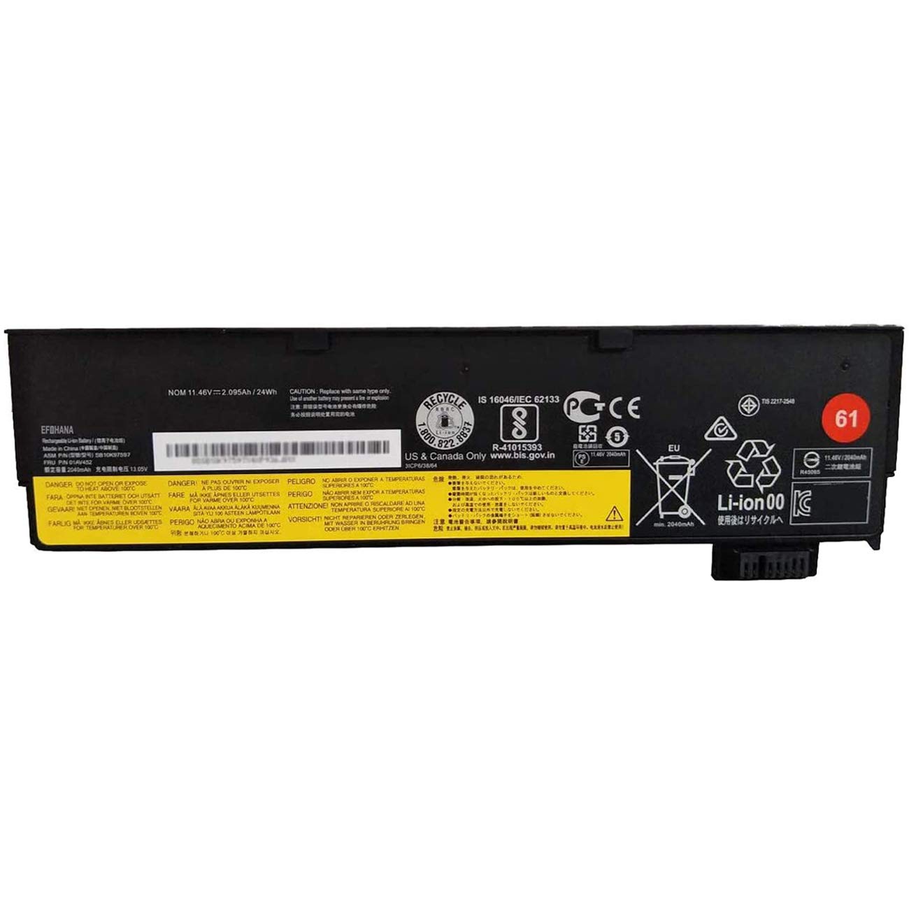 efohana 01AV452 Laptop Battery Replacement for ThinkPad A475 A485 T470 T570 T480 T580 P51S P52S TP25