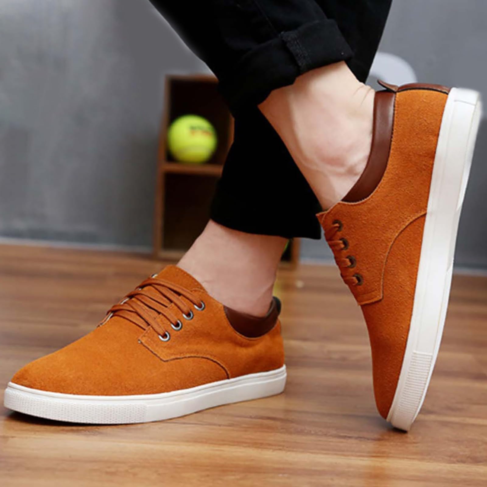 Herren Outdoor-Schuhe Gummi mit Dicker Sohle, rutschfeste Freizeitschuhe, Freizeitschuhe für Herren wasserdichte Schuhe Herren