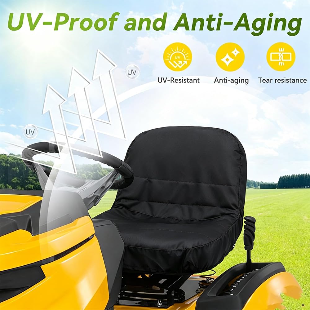 Funda De Asiento para Cortacésped para Cub Cadet RZT S54 2013-2024 54 Inch Deck, Antideslizante Impermeable Y Duradero Funda para Asiento