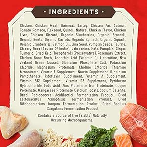 Stella & Chewy’s SuperBlends Uncooked Coated Healthful Grains Pet Cage-Free Rooster & Wild-Caught Salmon Recipe with Superfoods, 3.5 lb. Bag