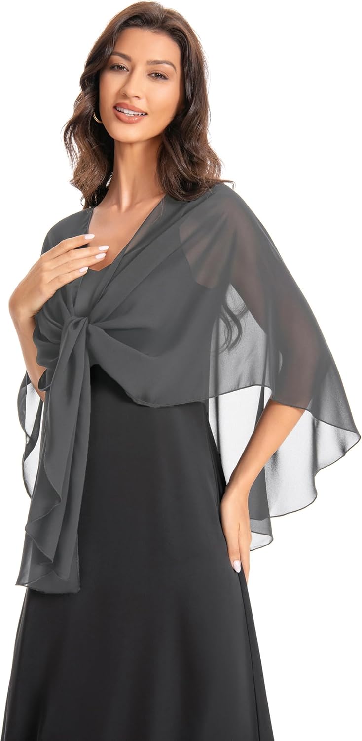 Shawls and Wraps for Evening Dresses Sheer Chiffon Women Elegant Soft Silky Scarf Scarve Wedding Bridal Stole - Image 3