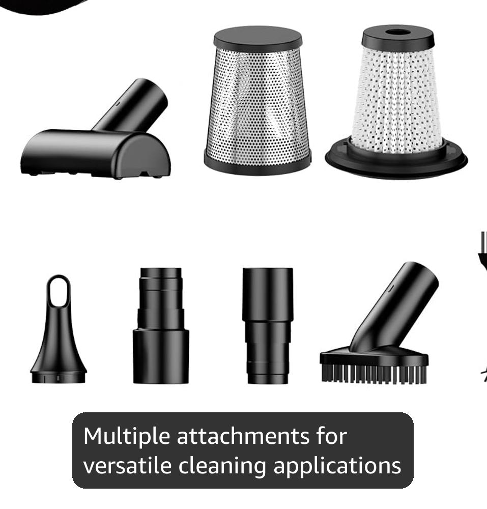 Amazon.com: MONOZEL Car Vacuum Portable Cordless, 18000Pa 2 in 1