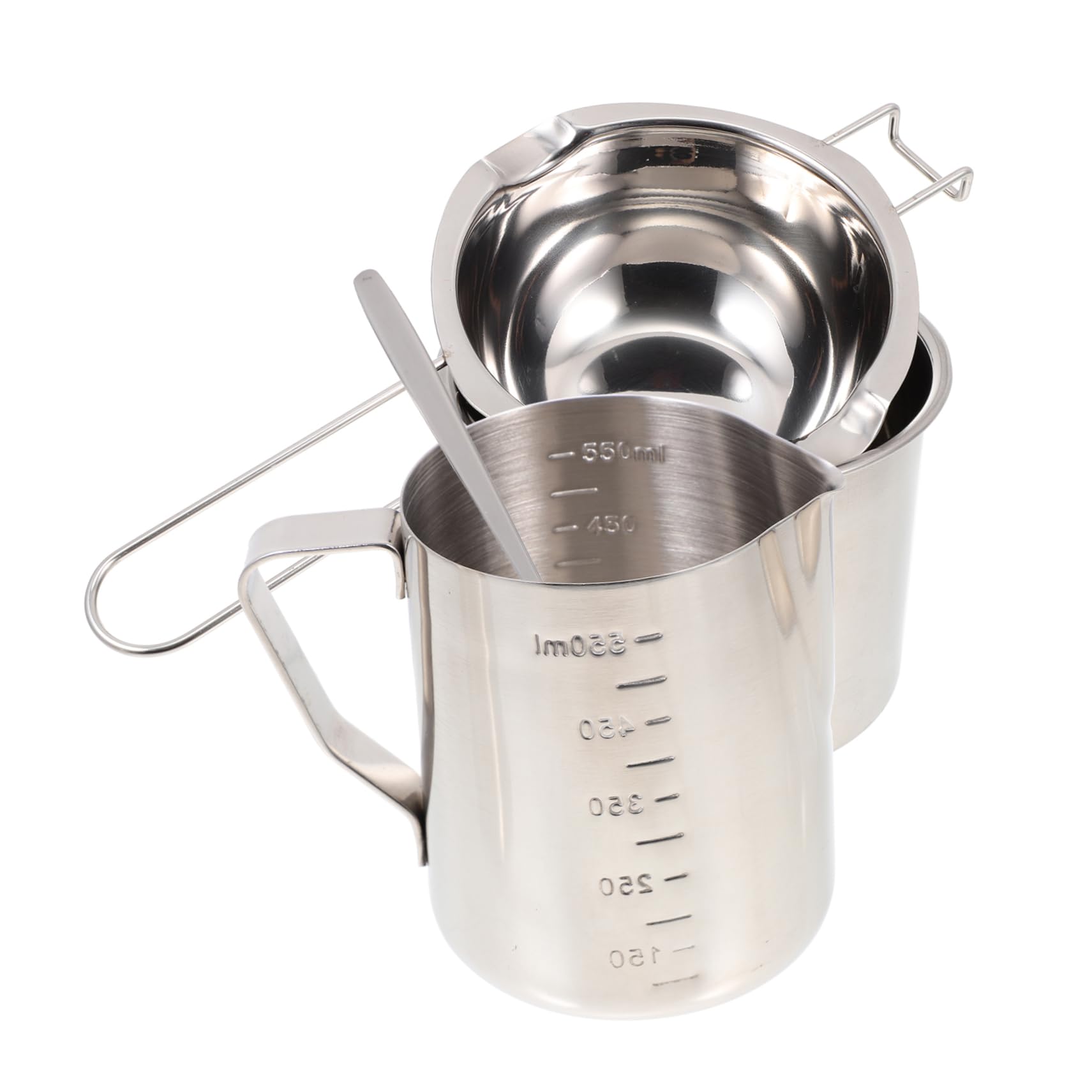 Homoyoyo 1 Set Homemade Candle Tool Wax Melting Tool for Candle Making Wax Melter for Candle Making Tools Candle Wax Making Candle Supplies Candle Making Kit Silver Stainless Steel