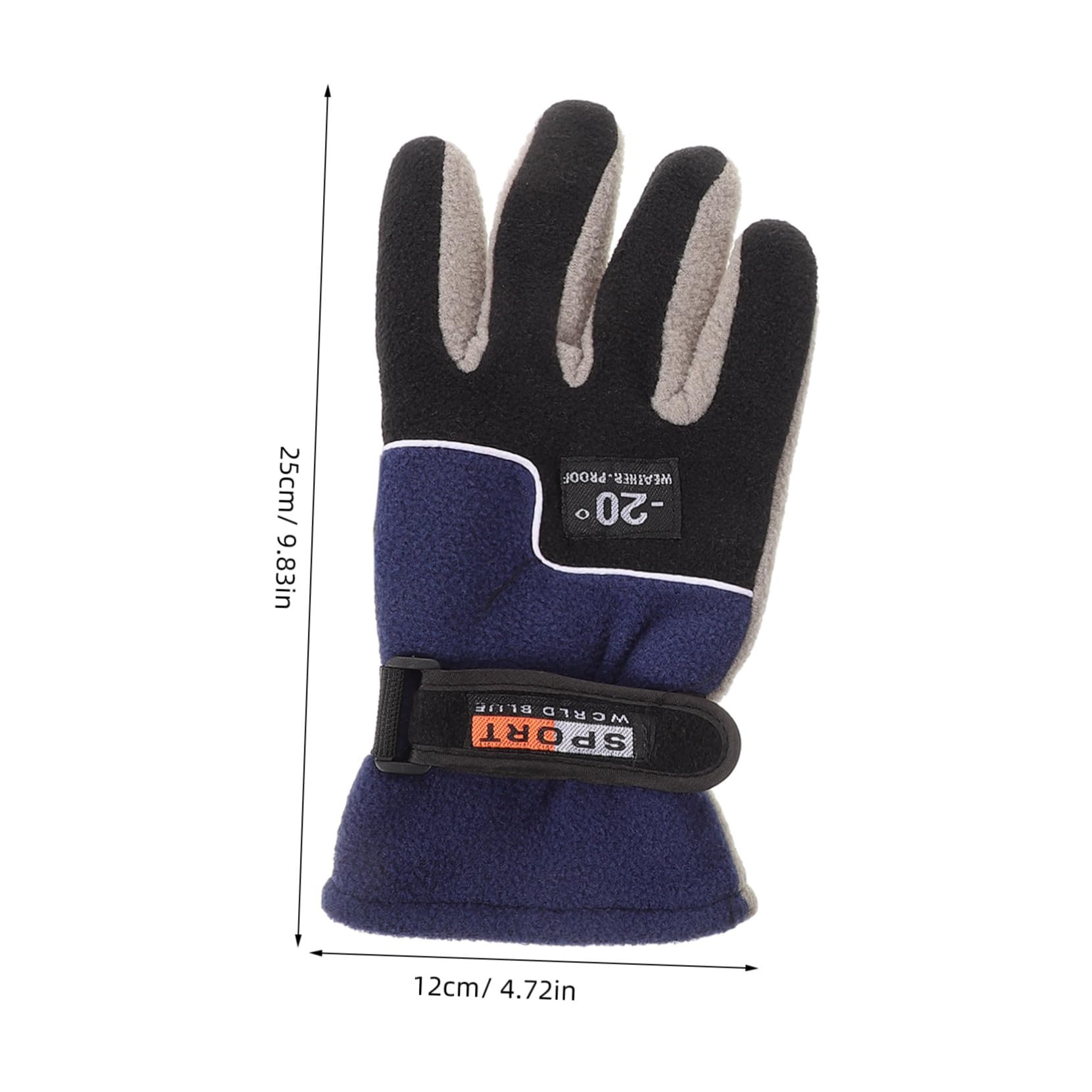 Anneome Men's Winter Riding Gloves Windproof Full Finger Ski Gloves Insulation Warm Outdoor Sports