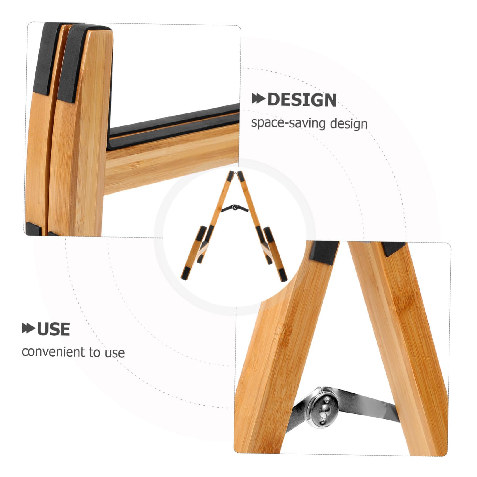 Yardwe Wood Guitar Stand Lightweight and Portable Display Holder for Acoustic Electric Guitar Bass Ukulele Violin Vertical Design for Easy Access and Stability