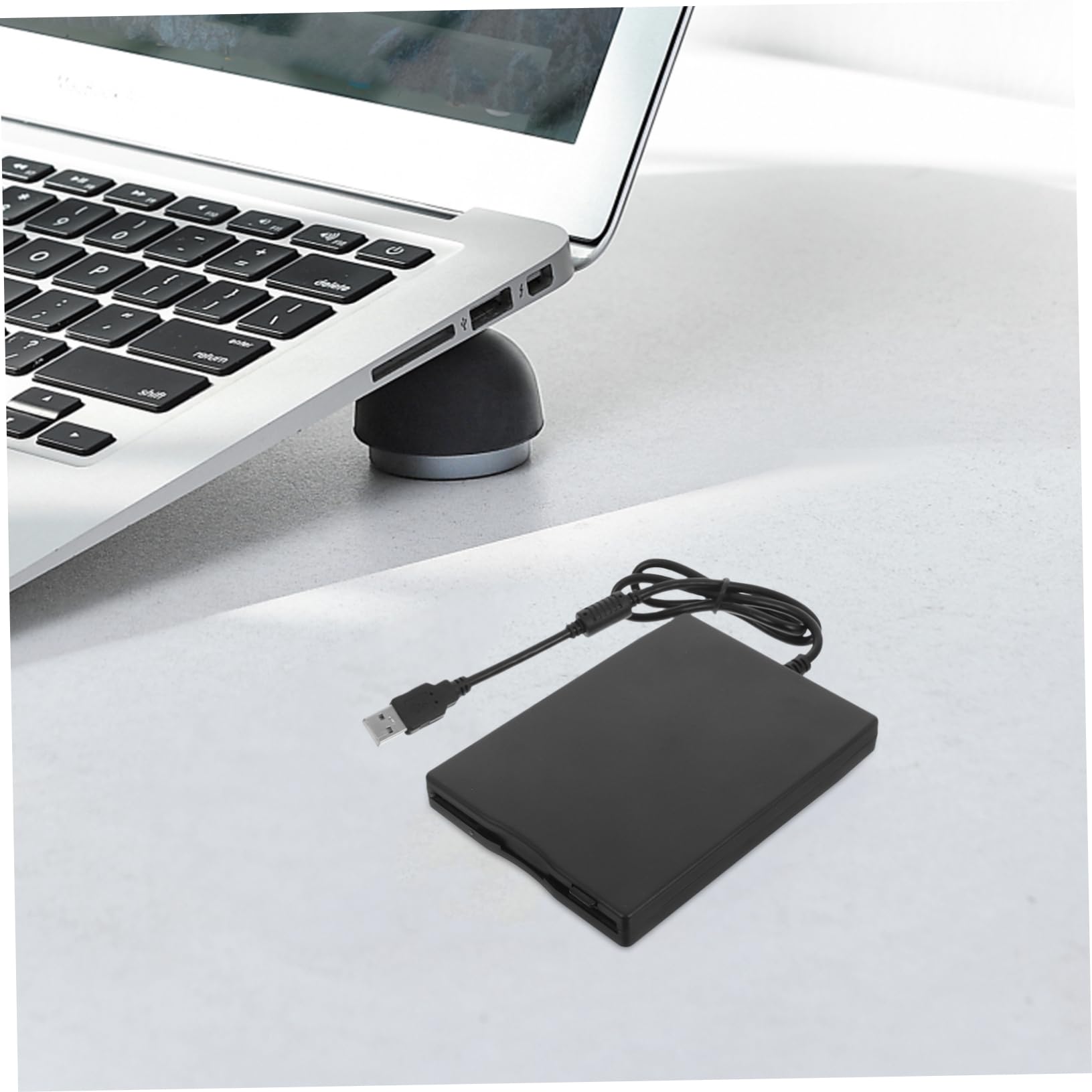 Mipcase Lettore Floppy Disk Esterno USB 2.0 Portatile, Compatibile con Sistemi Operativi, per Computer Portatile e Desktop, Nero Abs