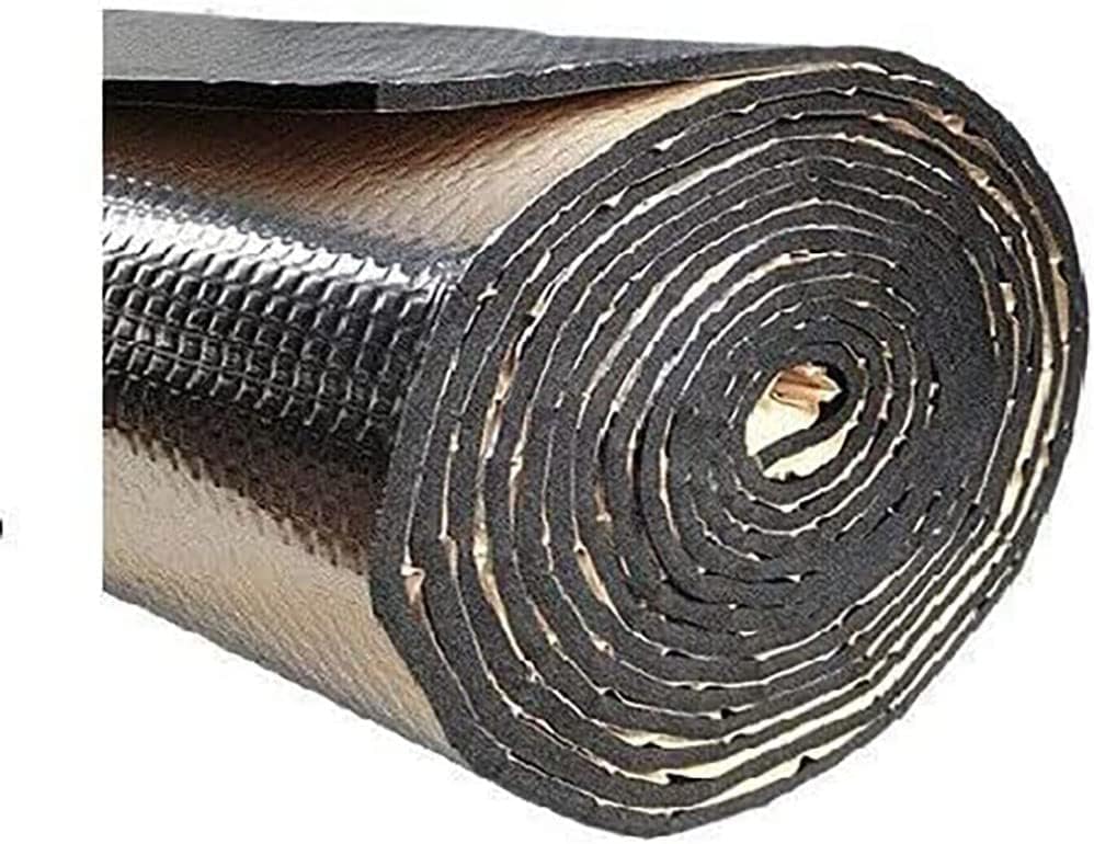 Thermal Heat Guard Sound DEADENING Adhesive Reflective AUTO Insulation CAR Truck Van SUV RV Vehicle Sound Deadener MAT PAD Exhaust Muffler Hood Door Trunk Waterproof 1/4INCH Thick 24 INCH X 100FT