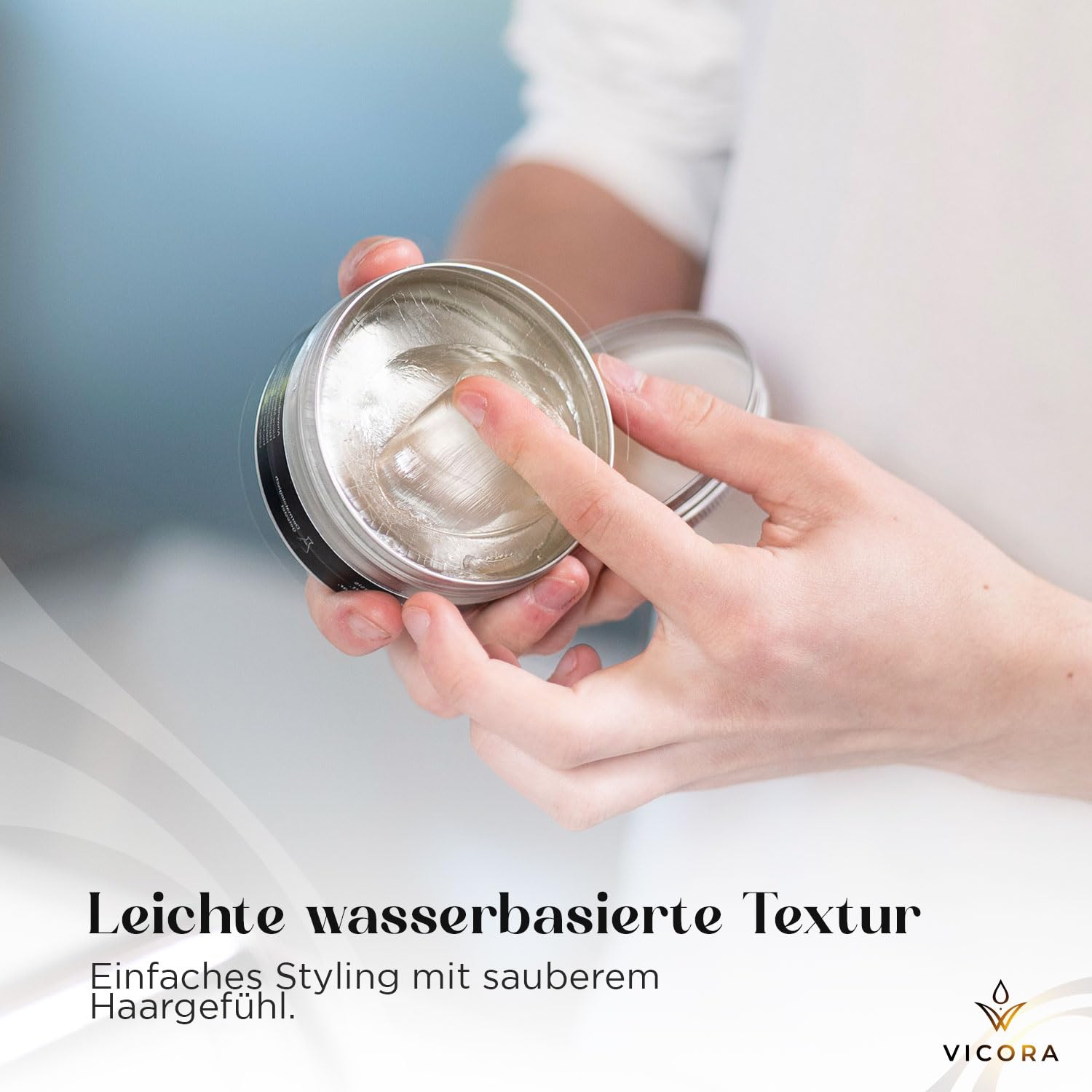 Vicora® Velórix Water Wax Haarwachs für Männer, 180 ml, 3er-Set | Wasserbasiert mit starkem Halt 5 & natürlichem Finish; feuchtigkeitsspendendes Styling Wax, silikonfrei & leicht auswaschbar.