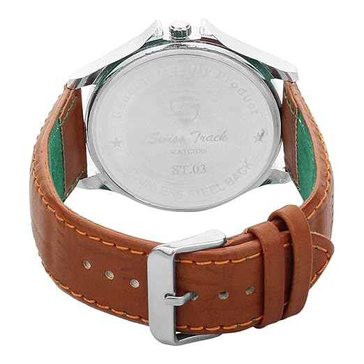 swiss track Analog Slim Leather Strap Watch for Women
