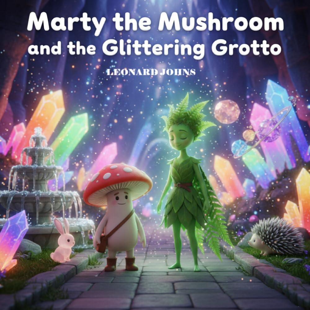 Marty the Mushroom and the Glittering Grotto: A Whimsical 3D Adventure of Magic, Bravery, and Friendship (Marty the Mushroom Series of Books)