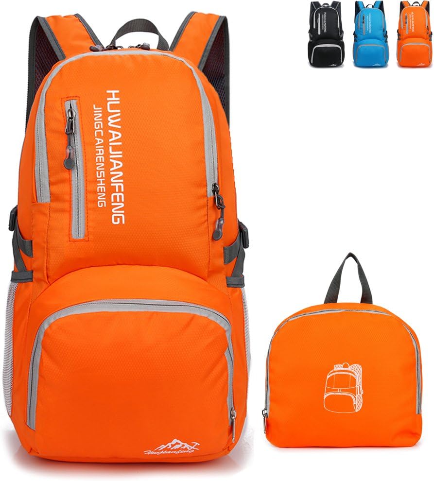 Huwaijianfeng Packable Lightweight Foldable Durable Travel Hiking Backpack Daypack – 25L
