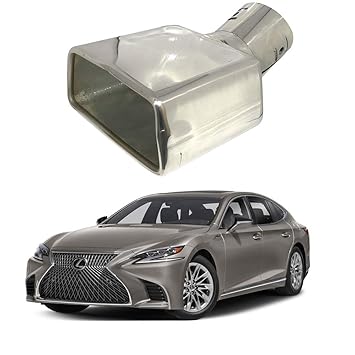 Oshotto Stainless Steel SS-007-A Car Exhaust Muffler Silencer Cover Compatible with Lexus LS (Chrome)
