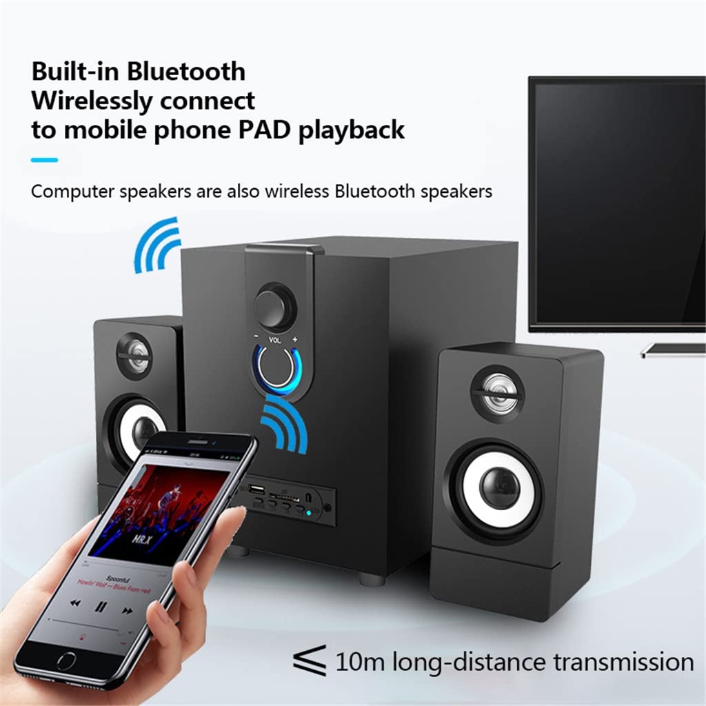 2.1 Altoparlanti multimediali in legno attivo altoparlanti for computer subwoofer for desktop Pc Accessori Ufficio domestico