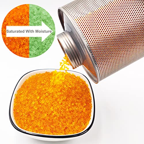 Wisesorb 750 Grams Gun Safe Dehumidifier, Reusable Canister Desiccant Dehumidifier, Rechargeable 1.65 Lbs Indicating Silica Gel Orange To Green, Pack Of 1 #TOP3
