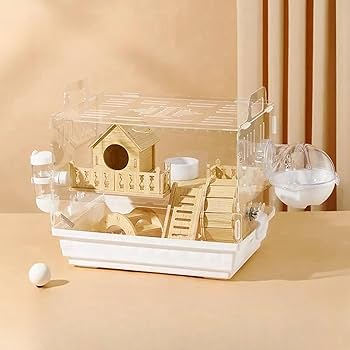 ハムスターケージ 小動物用ケージ 透明 ２階デザイン よく見える アクリル製 楽天市場】ハムスターケージ 小動物用 透明 アクリル製 通気性