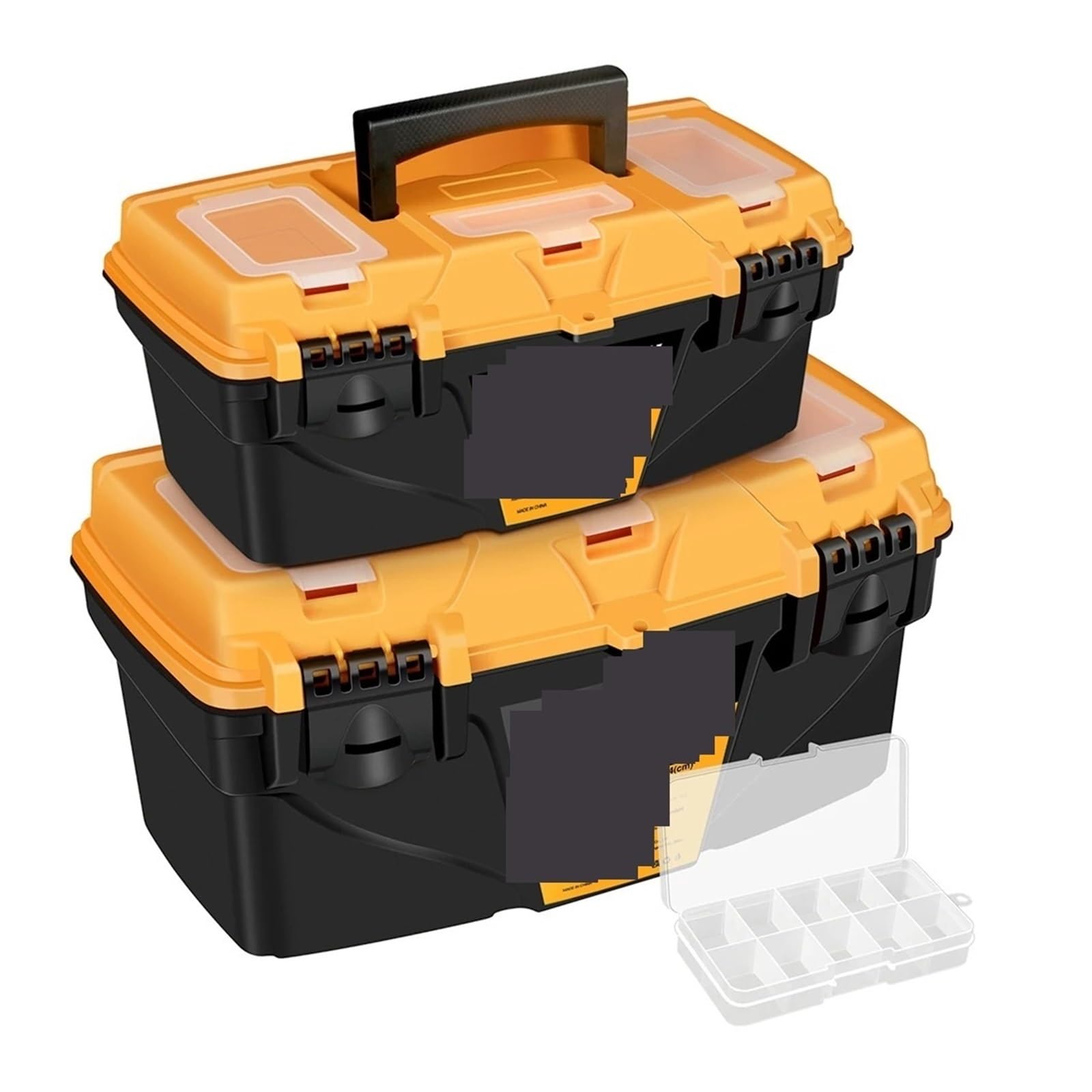 Cassetta Attrezzi Vuota Cassetta degli attrezzi da 12/14/19/23 pollici, valigetta in plastica spessa for falegnami, cassetta a doppio strato(14inch)