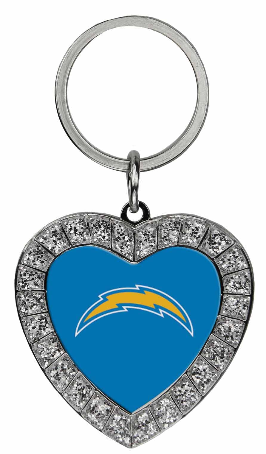 Rico Industries NFL Football Rhinestone Heart Keychain - Great Accessory