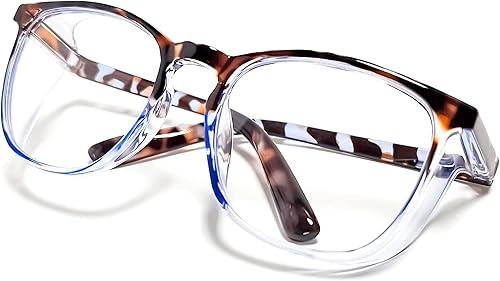 Gafas de seguridad antivaho Z87.1 con bloqueo de luz azul, antipolvo, protección UV, para hombres y mujeres (cuarzo azul)