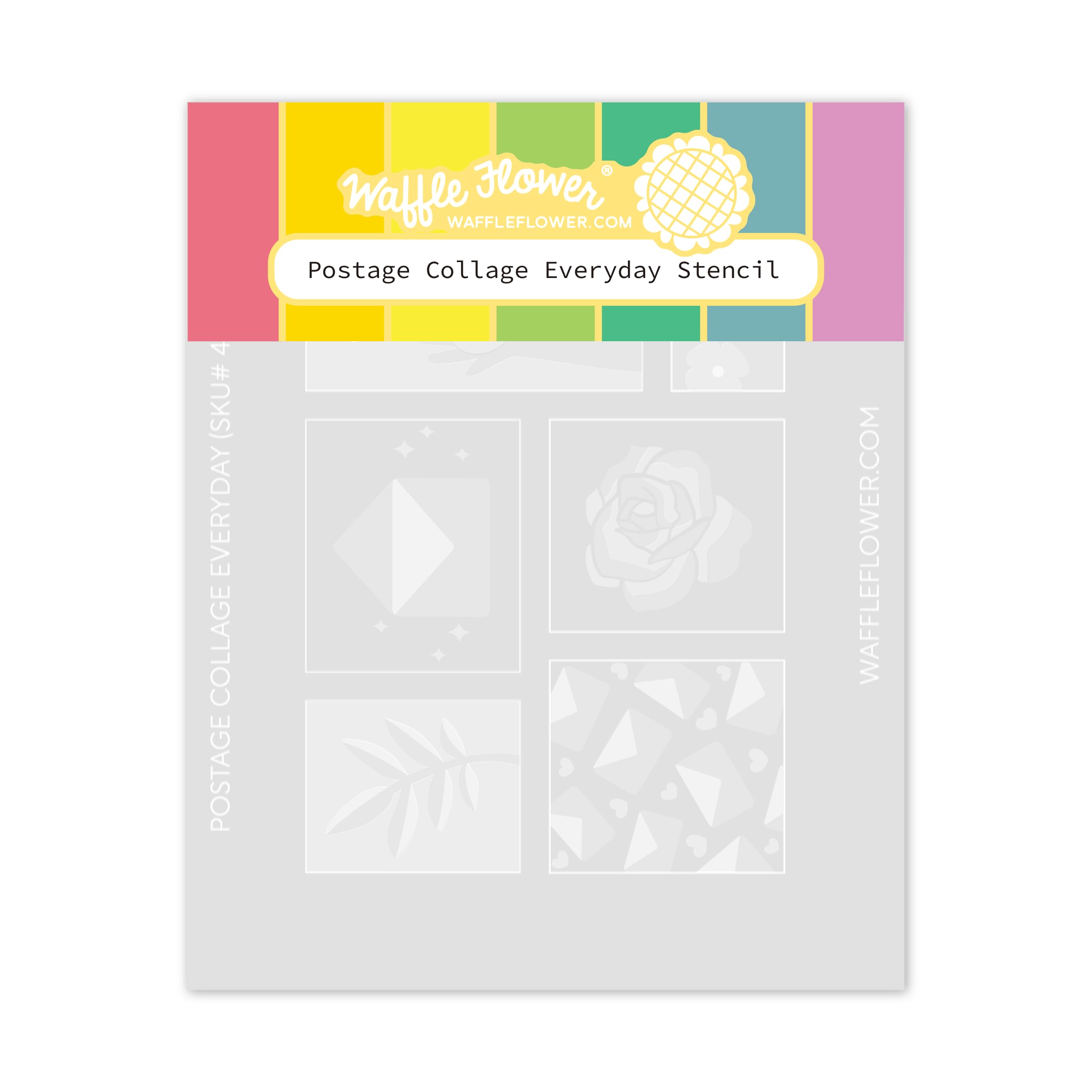 Waffle FlowerPostage Collage Everyday Stencil