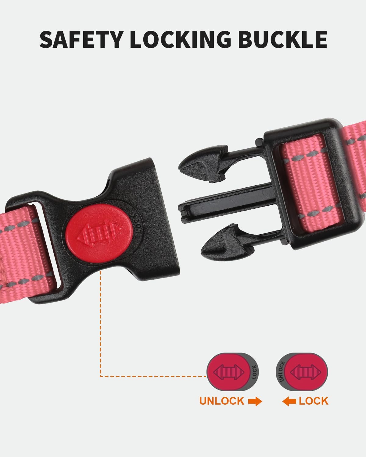 FunTags 反射マーチンゲール首輪犬用クイックリリースバックル、5フィート ダブルハンドル犬用リーシュパッド付き、犬の首輪とリー